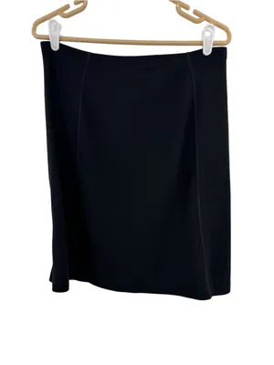 Smartwool Black A-Line merino wool knee length skirt L casual layering office thumbnail 2