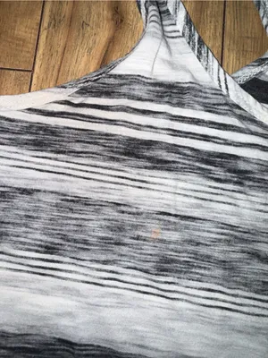 Black and white striped tank top thumbnail 2