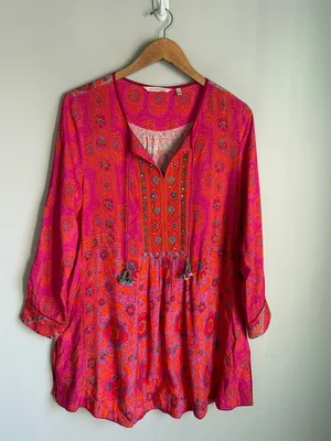 Soft Surroundings‎ Marcella Framboise Fuschia Tunic Medium thumbnail 2