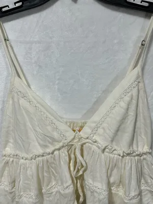 Urban Outfitters Kimchi Blue Nia BabyDoll Top size Medium color Ivory NWT thumbnail 6
