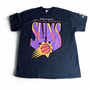 Gildan Phoenix Suns 2023 NBA Playoffs T-Shirt Men's XL Black FanDuel Rally Valley thumbnail 1