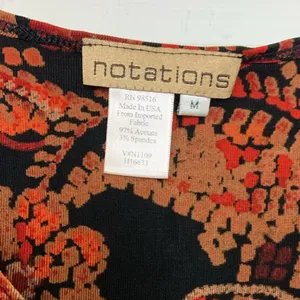 Notations MD floral red sheer tank top blouse thumbnail 5