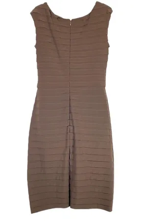 Adrianna Pepell Brown Tier V-Neck Occasion Dress Sz 12 thumbnail 4