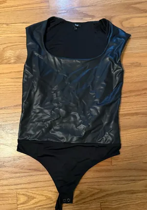 Express Leather Faux Bodysuit thumbnail 1