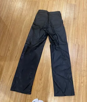 ZARA Faux Leather Pants Black thumbnail 3