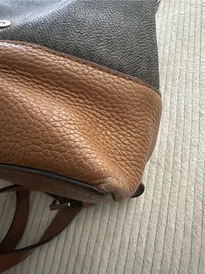 Michael Kors Raven Brown Logo Backpack with Tan Leather Trim thumbnail 15