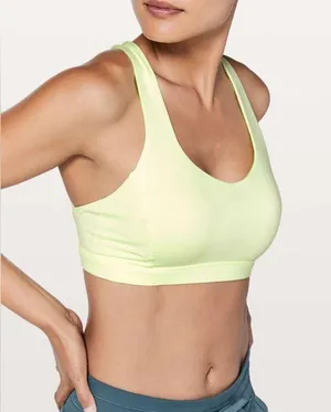 Lululemon Free To Be Serene Bra lime in color size 4 preowned thumbnail 3