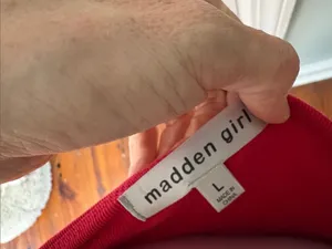 Madden Girl Red Strapless Bear Flag Tube Top Size Large thumbnail 2