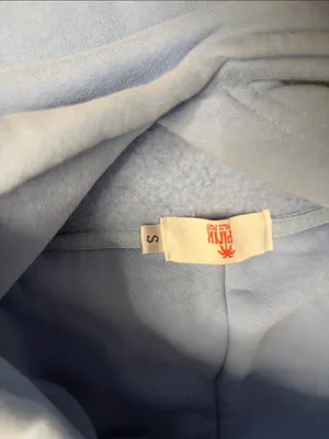 Light Blue Hoodie with Tropical Embroidery thumbnail 2