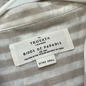 Trovata Striped Shirt sleeveless button up womens Cream (xsmall) contemporary thumbnail 2
