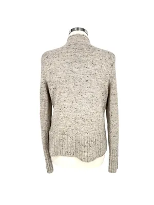 Madewell Donegal Inland Mock Neck Sweater coziest Yarn Speckled Cream Size Large thumbnail 7