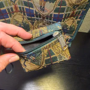 VTG 90s‎ Tapestry Golf Tournament Tote Bag & Coin Purse Pouch Plaid Large Purse thumbnail 9