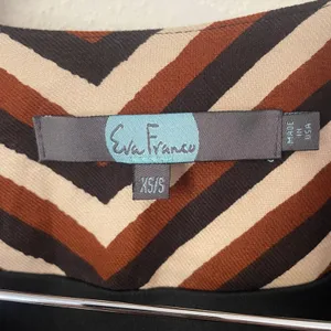 Anthropologie Eva Franco Chevron Retro Car Coat Open Blazer Jacket thumbnail 3