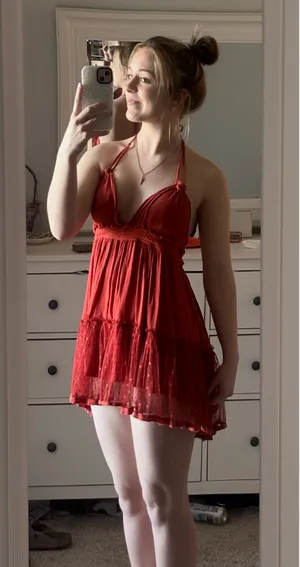 SheIn Mini Dress Red Back Open thumbnail 2