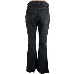 Abercrombie & Fitch Cotton Pockets Black High Rise Stretch Flared Denim Jeans 2 thumbnail 3