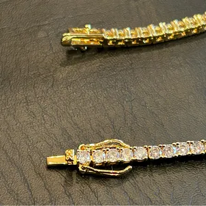 Moissanite Tennis Bracelet VVS1 3mm 7 Inches Gold Brand New thumbnail 6