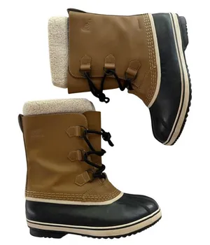 Sorel Pac Boots Ladies Size 7 Tan Rubber Waterproof Rain Winter thumbnail 1