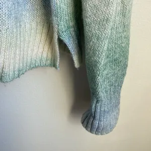 J. Crew Factory Space-dyed crewneck sweater (Sz XL) Blue & Green Ombré Cotton thumbnail 5
