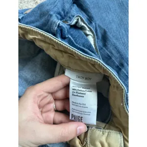 Straight Leg Blue Jeans Paige Troy Boy Medium Wash Denim Pants thumbnail 4