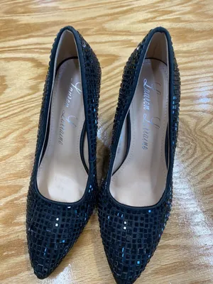 Lauren Lorraine Dazzle Women's Rhinestone Embellished Pointed Toe Heels 6.5 S16 thumbnail 1