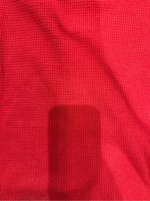 TNA Red Waffle-Knit Cropped Crew Sweatshirt thumbnail 3