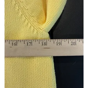 Orvis Womens‎ Medium Yellow Button Front Cardigan Sweater Knit Preppy Career thumbnail 6