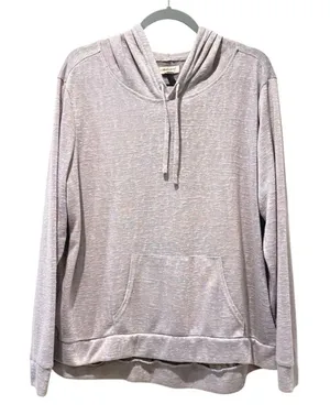 Weatherproof Vintage Hoodie Grey Purple Excellent‎ Lightweight Knit Women Size L thumbnail 1