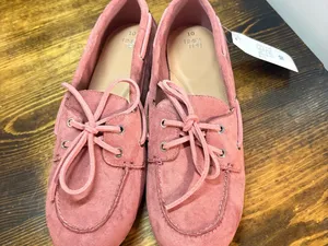 Time And Tru Pink Suede Loafers Size 10 thumbnail 3