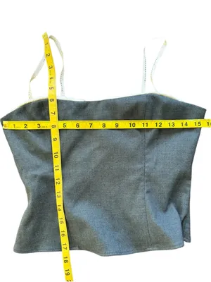 Reformation Melanie top in dark gray thumbnail 12