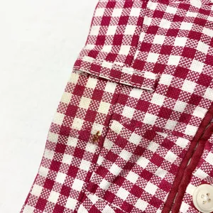 Universal Language Gingham Trousers Womens Size SS Red White Check Cotton‎ Pants thumbnail 11