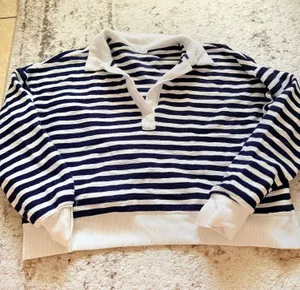 Navy and white strip sweater Blue Size L thumbnail 1