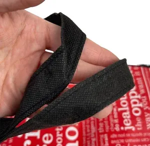 Lululemon Friends are More Important Than Money Shopping Tote Bag Red Black thumbnail 13
