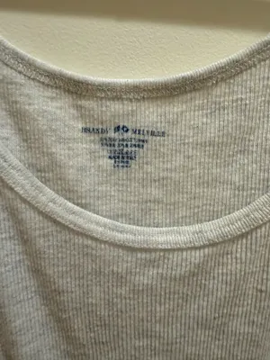 Brandy Melville Grey Tank Top Ribbed Crop thumbnail 3