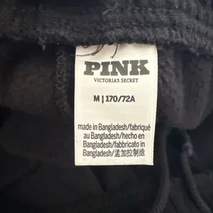 Pink Victoria’s Secret Women’s Medium Black Jogger Sweatpants Striped Logo thumbnail 12