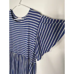 Jess Lee Blue White Striped Flutter Sleeve Dress XL thumbnail 3