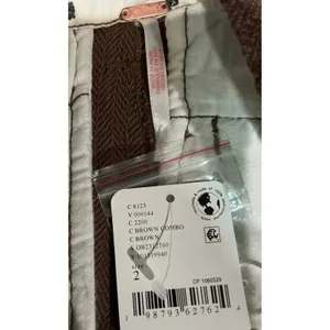 Free People‎ We The Free Last Catch Check Trousers Brown Slouchy Pants XS 2 thumbnail 8