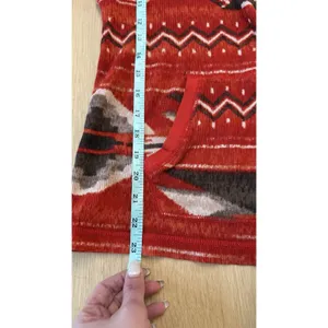 Lauren Ralph Lauren Aztec Red Quarter Zip 3/4 Sleeve Thermal Top Large thumbnail 7