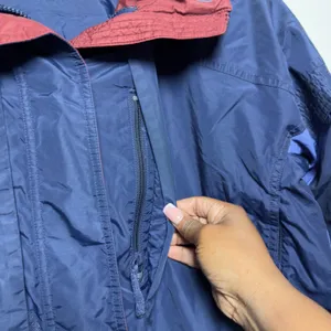 VTG 90s Columbia‎ Women Jacket Small Blue Maroon Colorblock Gorp Windbreaker thumbnail 7