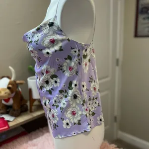 Floral silk blouse Purple thumbnail 3