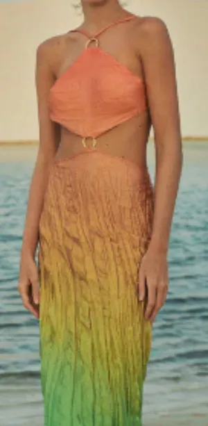 NWT Baobab Kira Maxi Dress Sunset Orange thumbnail 1