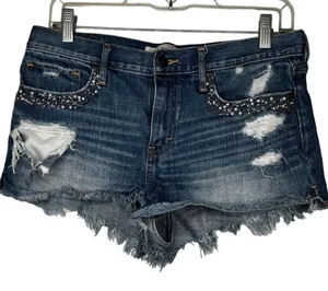 Abercrombie Beaded Destroyed‎ Jean Shorts thumbnail 1