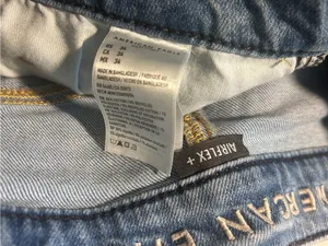 American Eagle Airflex+ Womens Denim Shorts Size 34 Light Wash Distressed Cutoff thumbnail 3