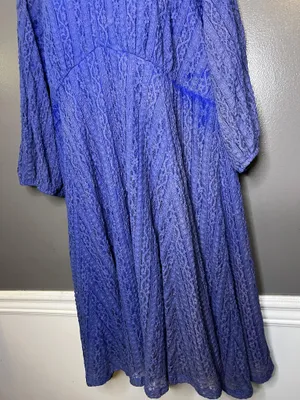 Torrid Dress Womens 2X Blue Lace Fit & Flare Mini 3/4 Sleeve Lined Party thumbnail 7
