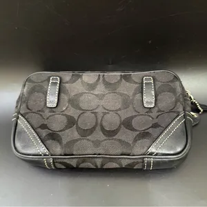 COACH Black Jacquard Canvas Fanny Pack Waist Belt Bag NO BELT thumbnail 12