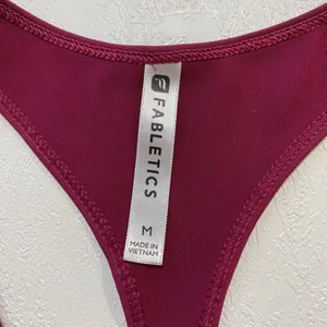 Fabletics Racerback Tank Top Medium Berry Burgundy Open Back Activewear thumbnail 5