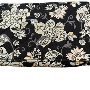 Vera Bradley RFID Zip Around Wallet Black Floral Women Size 6.5 x 4 thumbnail 5