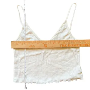 White Ribbed‎ Knit Cami Top Urban Outfitters size small thumbnail 4