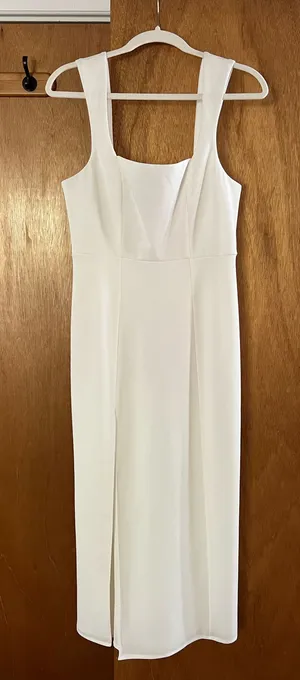 Show Me Your Mumu Madi white crepe dress thumbnail 1