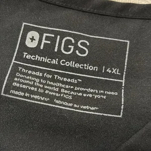 Figs Black Scrub Top 4X thumbnail 9