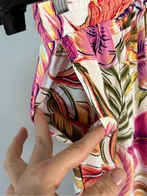 CeCe Tropical Floral Wide Leg Pull-On Pants – XS thumbnail 5